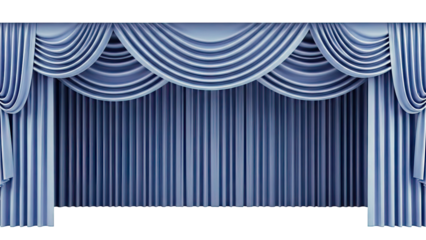 Blue Stage Curtains