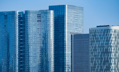modern office building exterior in downtown district in Chengdu