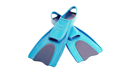 Pair of Blue Scuba Diving Fins