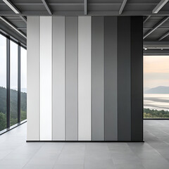 Monochrome vertical stripe gradient in shades of gray, smooth transitions.