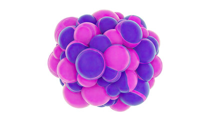 Cluster of Magenta and Purple Spheres
