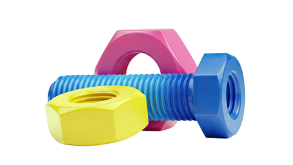 Colorful Nuts and Bolts
