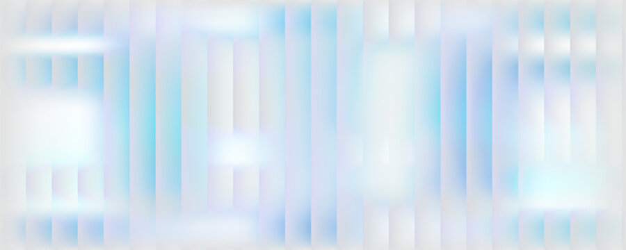 Soft glass ripple gradient in icy pale blue and lavender hues. Delicate reeded texture with frosted distortion effect and minimal vertical blur. Glass texture, vector illustration