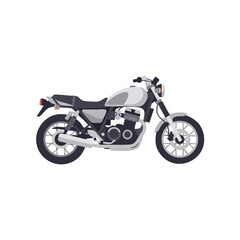Fototapeta premium Sleek Gray Motorcycle Illustration