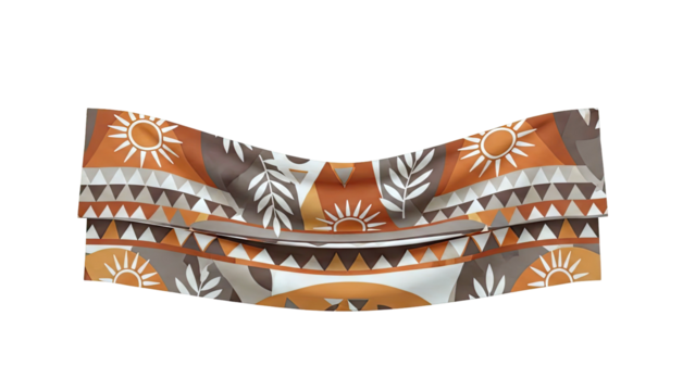 Bohemian Sun and Leaf Pattern Scarf - Powered by Adobe