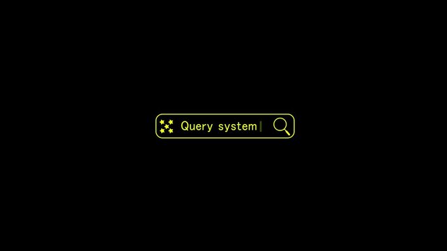 Yellow Stars and Text Query System on Black Background search bar input field