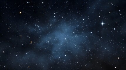 Fototapeta premium A vast deep space scene filled with countless twinkling stars luminous nebulas and cosmic dust clouds in dark blue hues