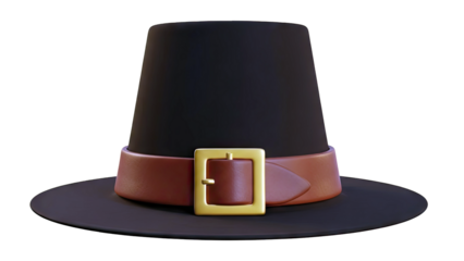 Pilgrim Hat with Gold Buckle