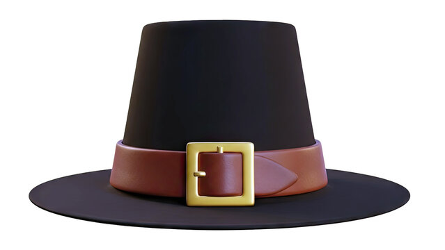 Pilgrim Hat with Gold Buckle