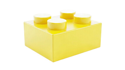Fototapeta premium Single Yellow Toy Building Block