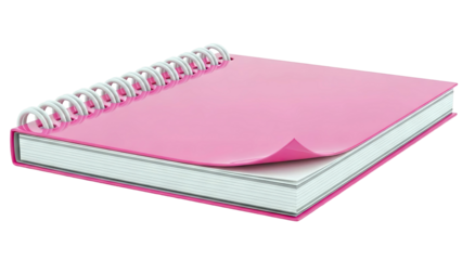 Pink Spiral Notebook with White Binding