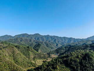 Fototapeta premium Aerial View Of Majestic Mountains And Rivers