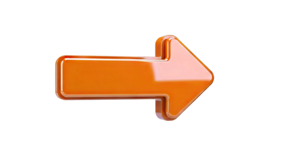 Glossy Orange Arrow Icon