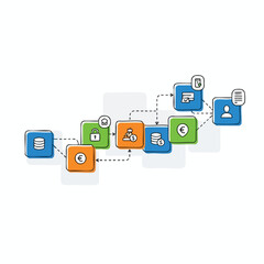 Infographic workflow process illustration