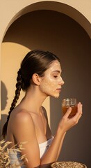 Golden Hour Skincare: Serene Beauty with Natural Glow & Warm Tones