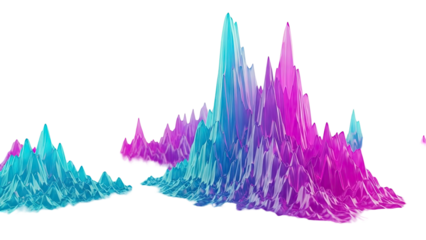 Abstract 3D Terrain with Gradient Colors