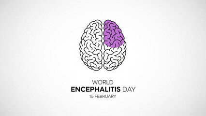 Brain awareness world encephalitis day illustration