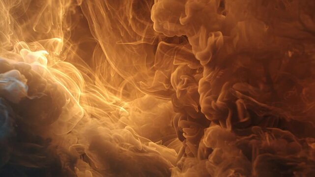 Golden Brown Smoke Cloud Formation with Soft Illumination