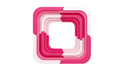 Abstract Pink and Magenta Rounded Square Layers