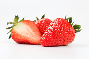 Bright Strawberry Fruit in Colorful Food Scene
