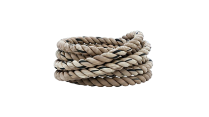 Thick twisted rope coil