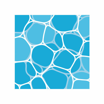 Abstract blue water caustics background with network pattern