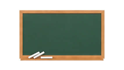 Green Chalkboard with Chalk