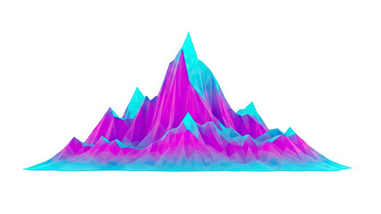 Abstract Polygonal Mountain Landscape