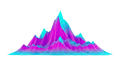 Abstract Polygonal Mountain Landscape