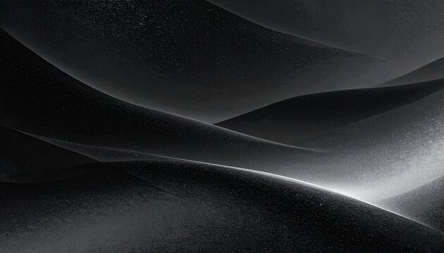 Abstract grayscale waves with smooth curves and gradients, evoking depth and fluid motion. - Powered by Adobe