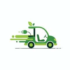 Eco friendly Electric Vehicle Illustration
