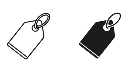 Fototapeta premium Simple tag icon set for web and mobile applications