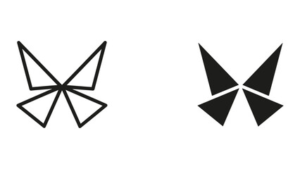 Simple butterfly logo design template vector illustration