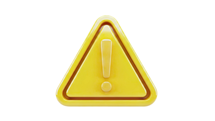 Yellow Exclamation Mark Warning Sign