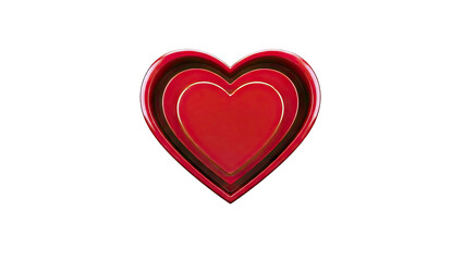 Layered Red Hearts with Gold Trim