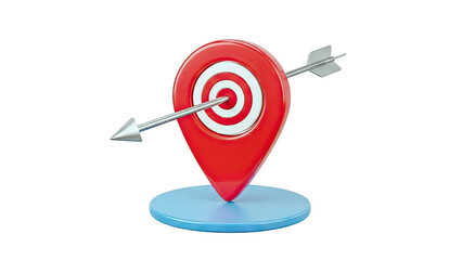 Location Pin Target with Arrow