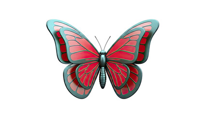 Red and Black Butterfly Illustration
