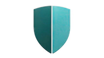 Two-toned shield emblem