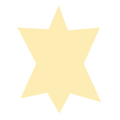 Obraz premium Solid pastel yellow star sticker for reward badges, party themes, or minimalist branding with clean geometric silhouette.