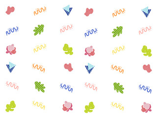  Cute geometric and organic shapes pattern
