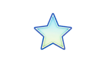 Layered Star with Blue and Teal Gradient