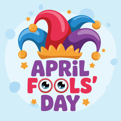 April Fools Day Joker Hat Illustration