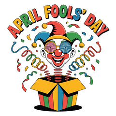 April Fools Day Joker Hat Illustration