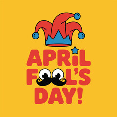 April Fools Day Joker Hat Illustration