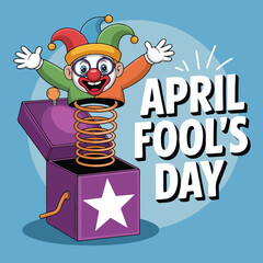 April Fools Day Joker Hat Illustration