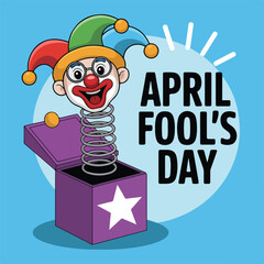 April Fools Day Joker Hat Illustration