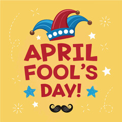April Fools Day Joker Hat Illustration