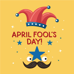 April Fools Day Joker Hat Illustration
