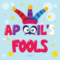 April Fools Day Joker Hat Illustration