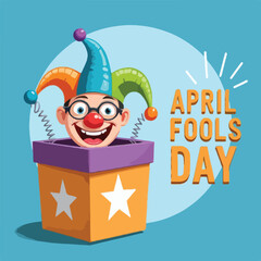 April Fools Day Joker Hat Illustration